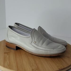Bally of Switzerland Men's Tirano II Light Grey Leather Slip on Loafers Size 6M